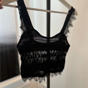 Lace crop top.